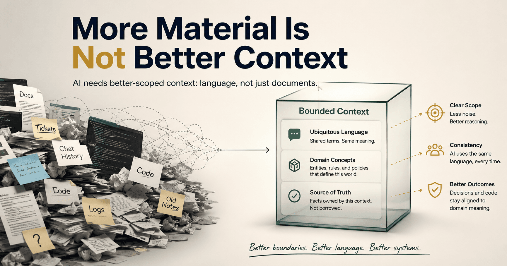 More Material Is Not Better Context